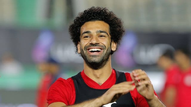 Ägyptens Mohamed Salah gibt sich gegenüber den Fans optimistisch.