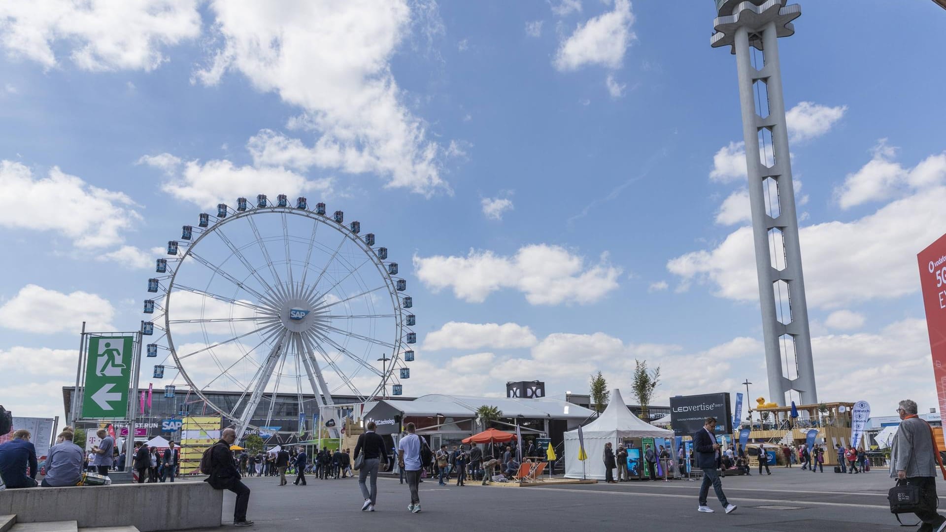 Volksfeststimmung auf der Cebit 2018.