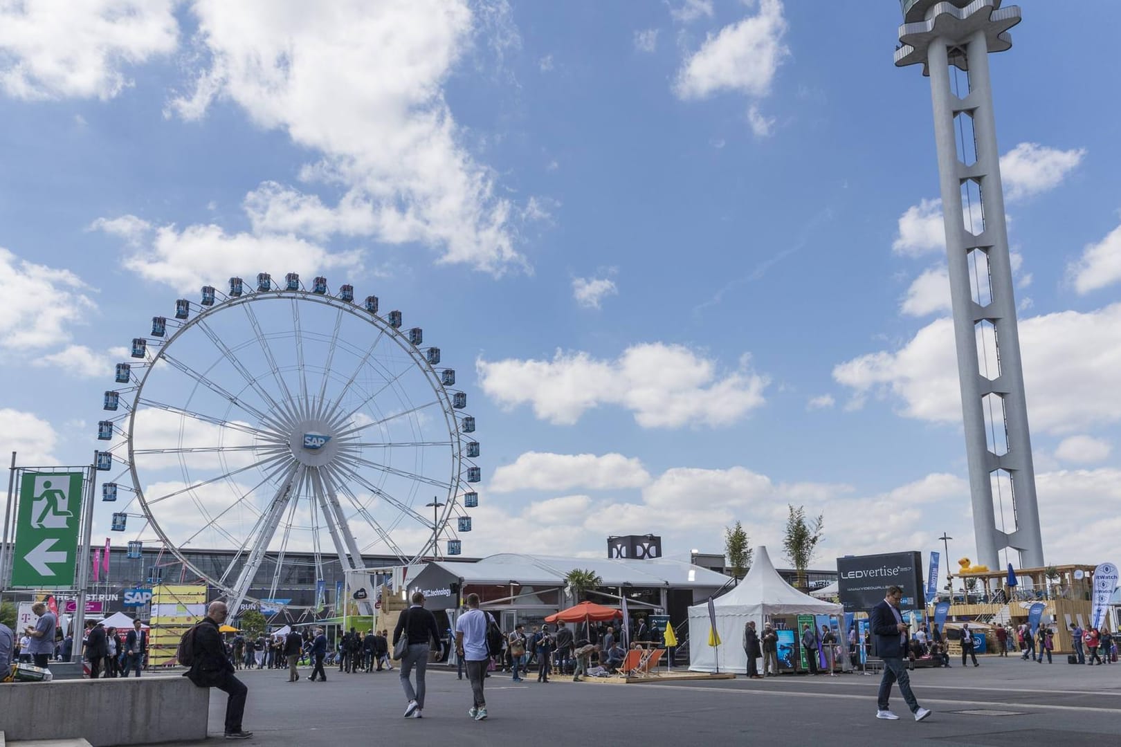 Volksfeststimmung auf der Cebit 2018.