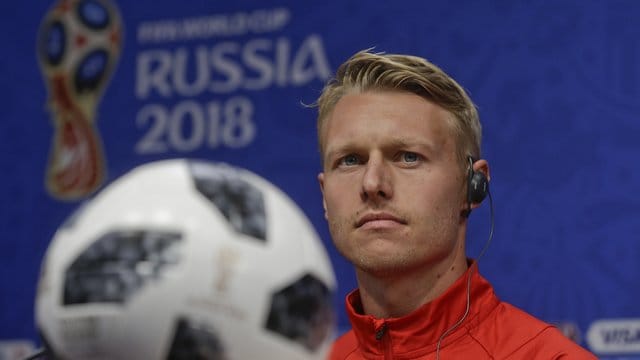 Verteidigt gegen Peru von Beginn an: Dänemarks Simon Kjaer.