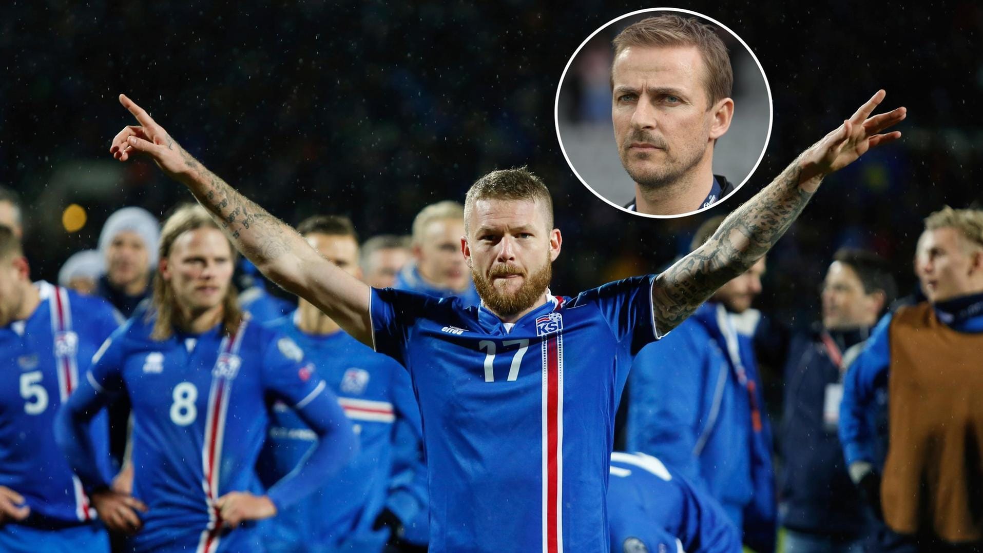 Islands Kapitän Gunnarsson führt die Mannschaft an. Sverrisson (oben) hofft, dass der Mittelfeldspieler noch fit wird.