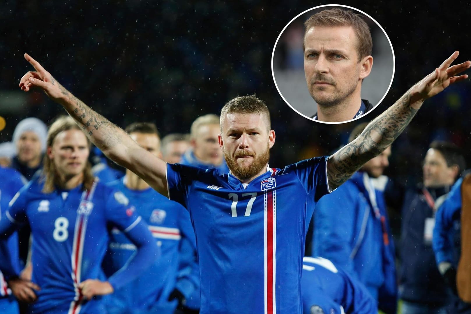 Islands Kapitän Gunnarsson führt die Mannschaft an. Sverrisson (oben) hofft, dass der Mittelfeldspieler noch fit wird.