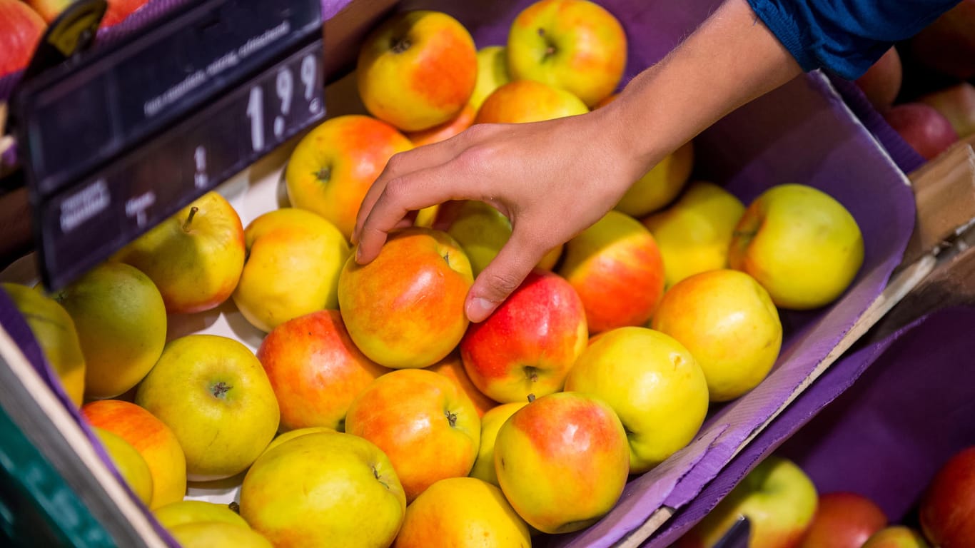 Äpfel: In Supermärkten sind nur noch etwa 15 Sorten Äpfel zu finden.