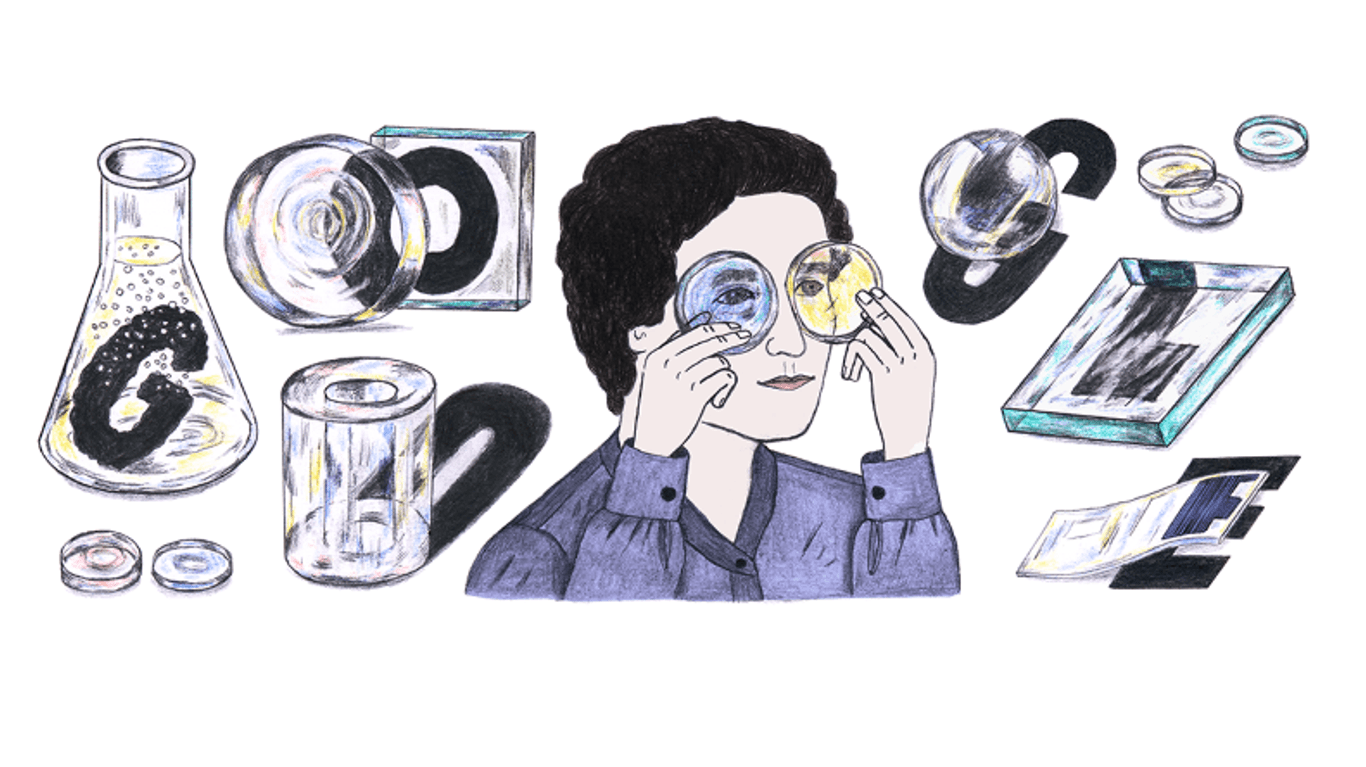 Marga Faulstich: Das Doodle zeigt die Glasmacherin in ihrem Element.