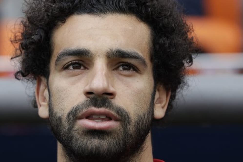 Ägyptens Stürmerstar Mohamed Salah scheint für die anstehenden Aufgaben in den Gruppenspielen fit zu sein.