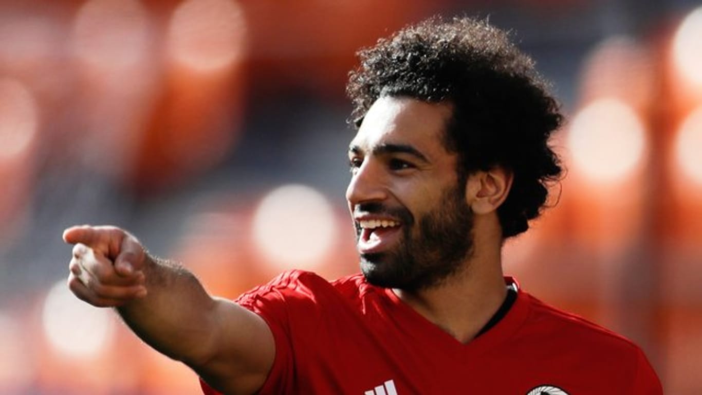 Ägyptens Stürmerstar Mohamed Salah ist bereit für seinen ersten WM-Einsatz.