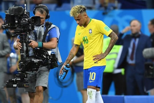 Neymar war nach dem 1:1 seiner Brasilianer gegen die Schweiz bedient.