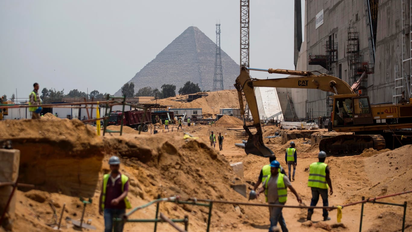 Baustelle in Gizeh: Das Große Ägyptische Museum soll mit deutscher Unterstützung neue Standards setzen.