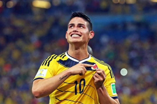 Bayern Münchens Superstar James Rodriguez wird wohl zum WM-Auftakt Kolumbiens gegen Japan auflaufen können.