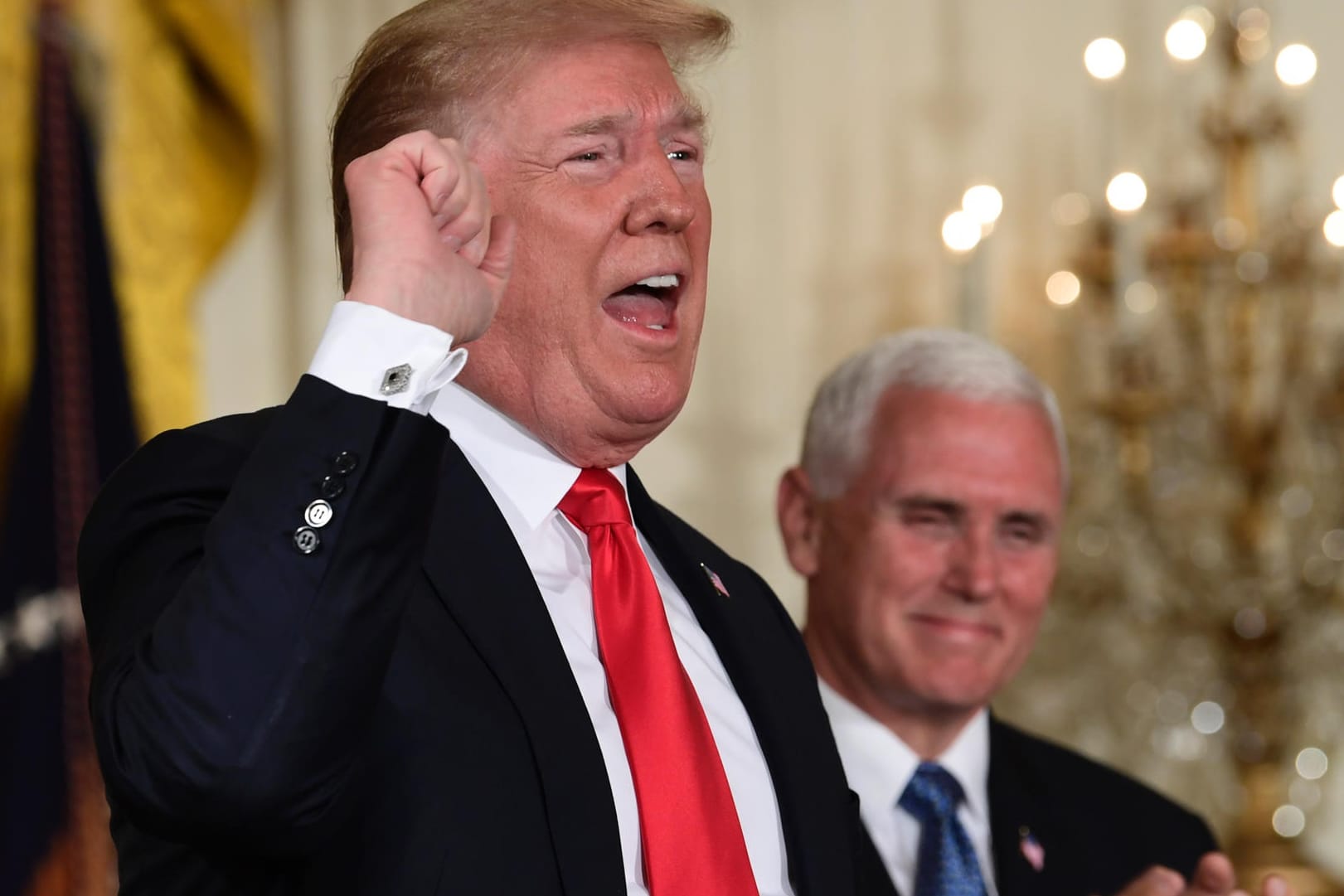 Donald Trump: Der US-Präsident beharrt auf seiner falschen Behauptung, in Deutschland sei die Kriminalität angestiegen.