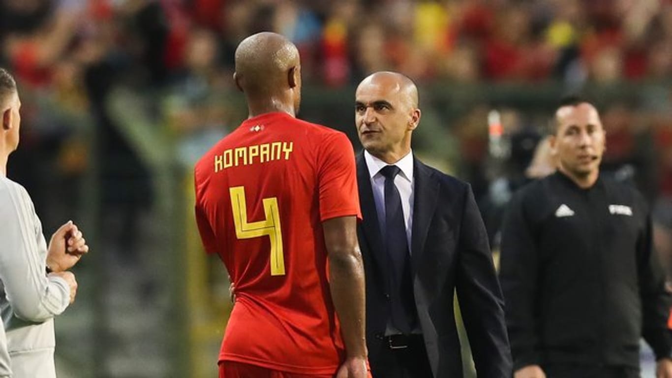 Belgiens Coach Roberto Martínez hofft auf den Einsatz von Vincent Kompany.