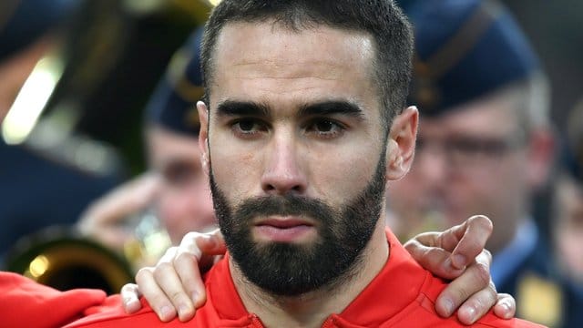 Spaniens Dani Carvajal ist nach dem Auskurieren seiner Verletzung eine Option für den Kader gegen den Iran. Spaniens Dani Carvajal ist nach dem Auskurieren seiner Verletzung eine Option für den Kader gegen den Iran.