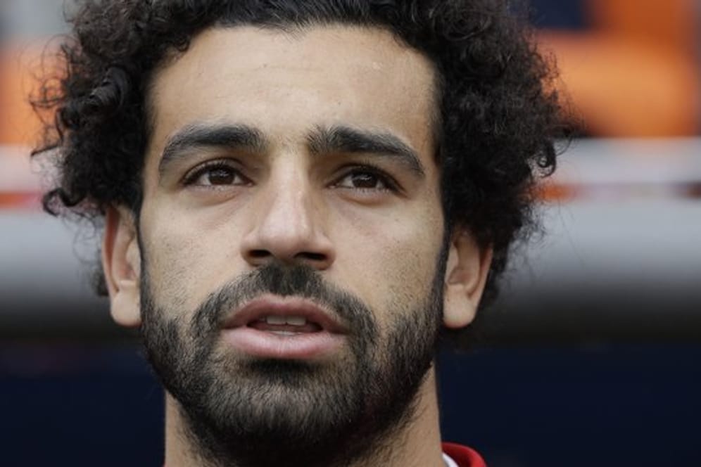 Ägyptens Stürmerstar Mohamed Salah spielt gegen Russland von Beginn an.