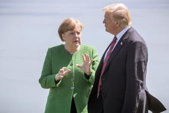 Da gäbe es noch einiges zu bereden: Kanzlerin Angela Merkel im Gespräch mit US-Präsident Donald Trump.