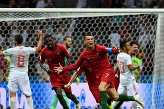 Portugals Star Cristiano Ronaldo jubelt nach seinem Treffer zum 3:3.
