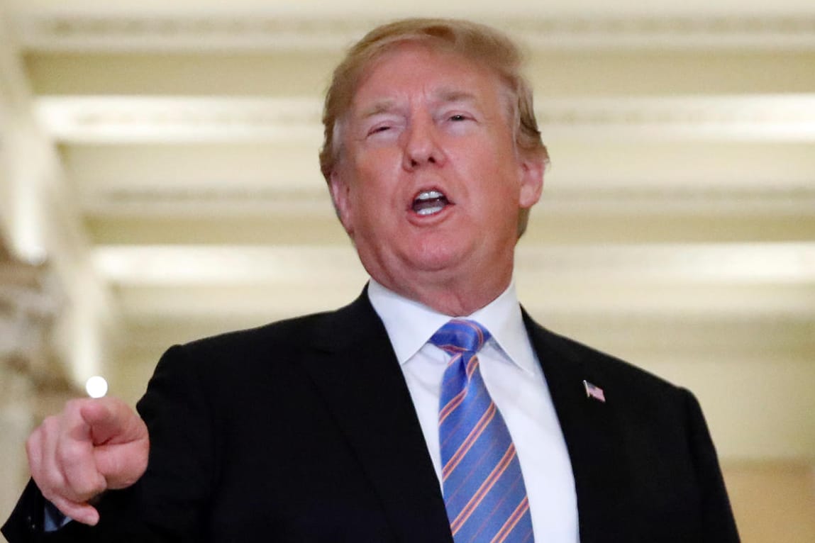 Donald Trump: Der US-Präsident will aus der Kritik an der Trennung von Migranten-Familien Kapital schlagen.