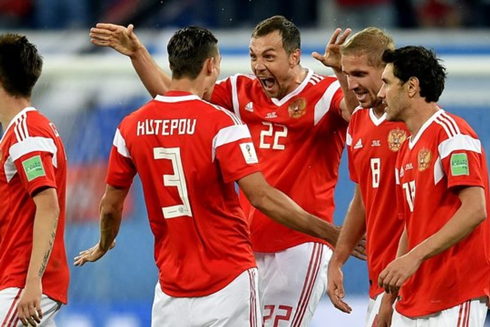 Gastgeber Russland hatte bei der WM bereits achtmal Grund für den Torjubel.