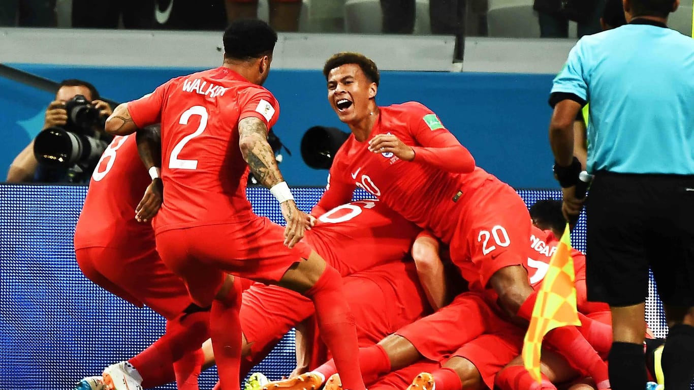 England auf Erfolgskurs: Das erste WM-Spiel gewannen die "Three Lions" mit 2:1 gegen Tunesien.
