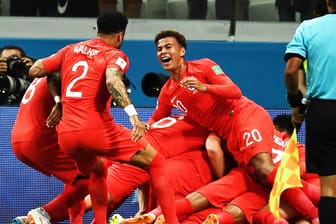 England auf Erfolgskurs: Das erste WM-Spiel gewannen die "Three Lions" mit 2:1 gegen Tunesien.