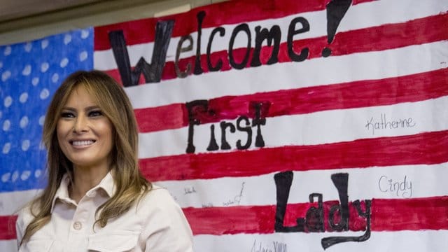 Melania Trump besucht ein Kinder-Aufnahmezentrum in Mcallen, Texas.