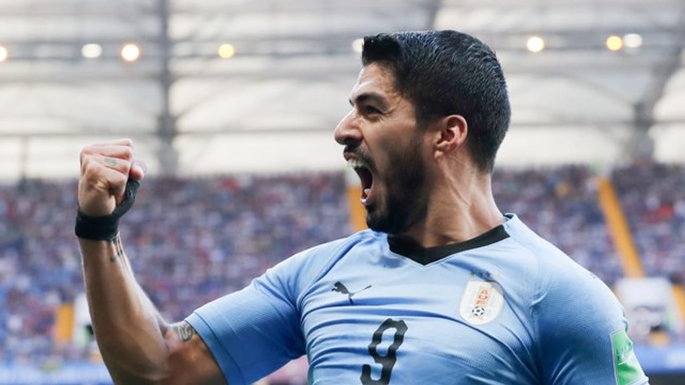 Selbstbewusst nach dem Einzug ins Achtelfinale: Uruguays Luis Suárez.