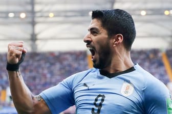 Selbstbewusst nach dem Einzug ins Achtelfinale: Uruguays Luis Suárez.