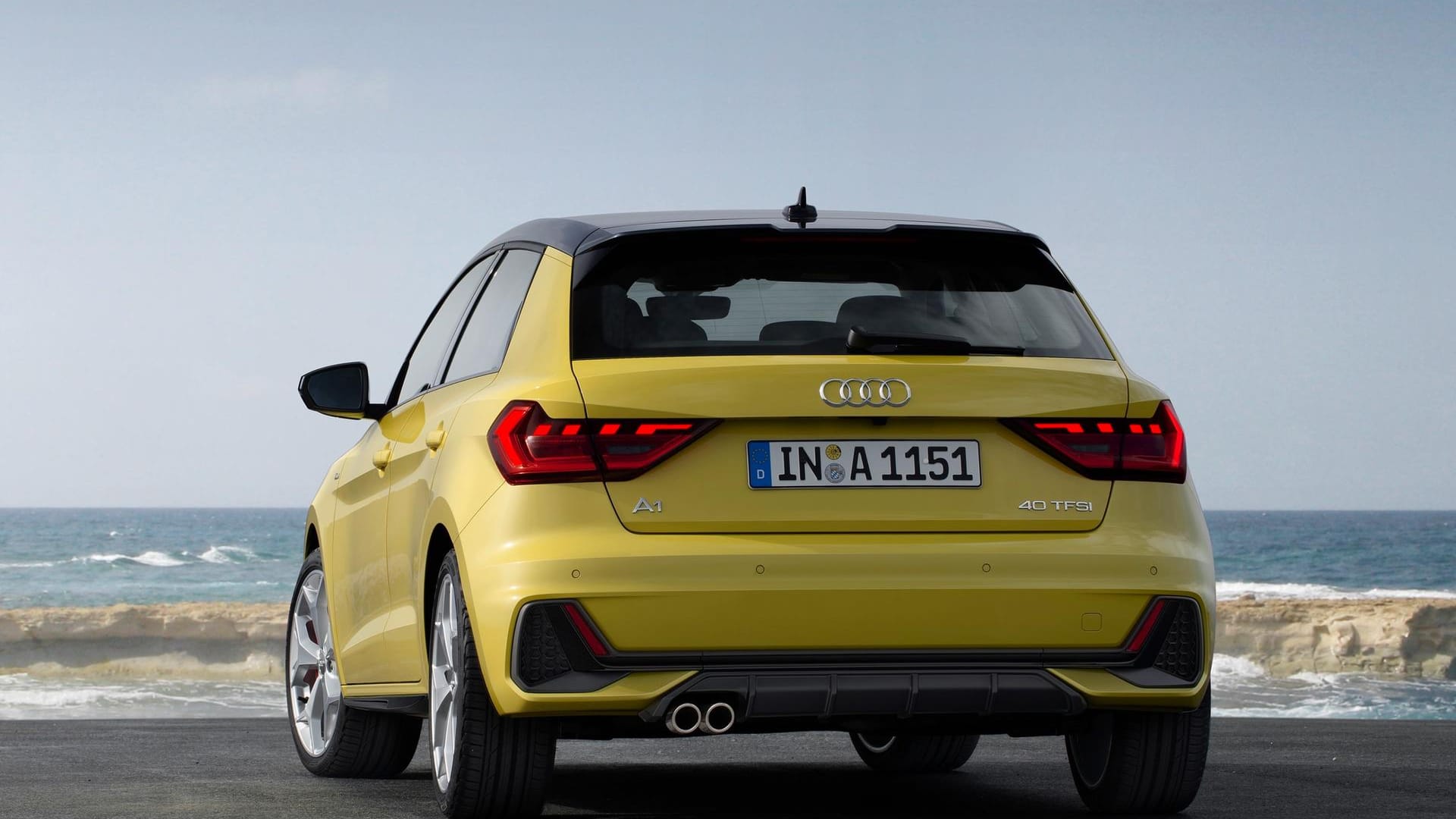 Das Heck des neuen Audi A1: Wie das ganze Auto, zeigt es sich deutlich kantiger als bisher.