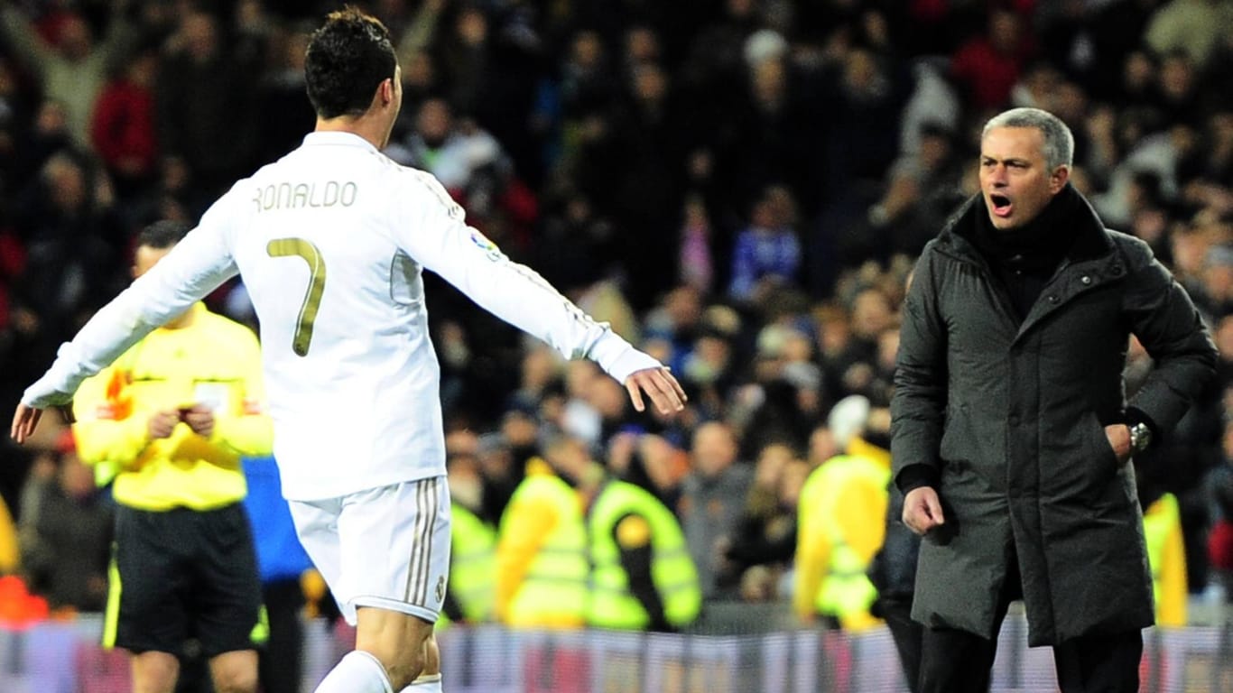 Alte Bekannte: Cristiano Ronaldo (l.) und José Mourinho.