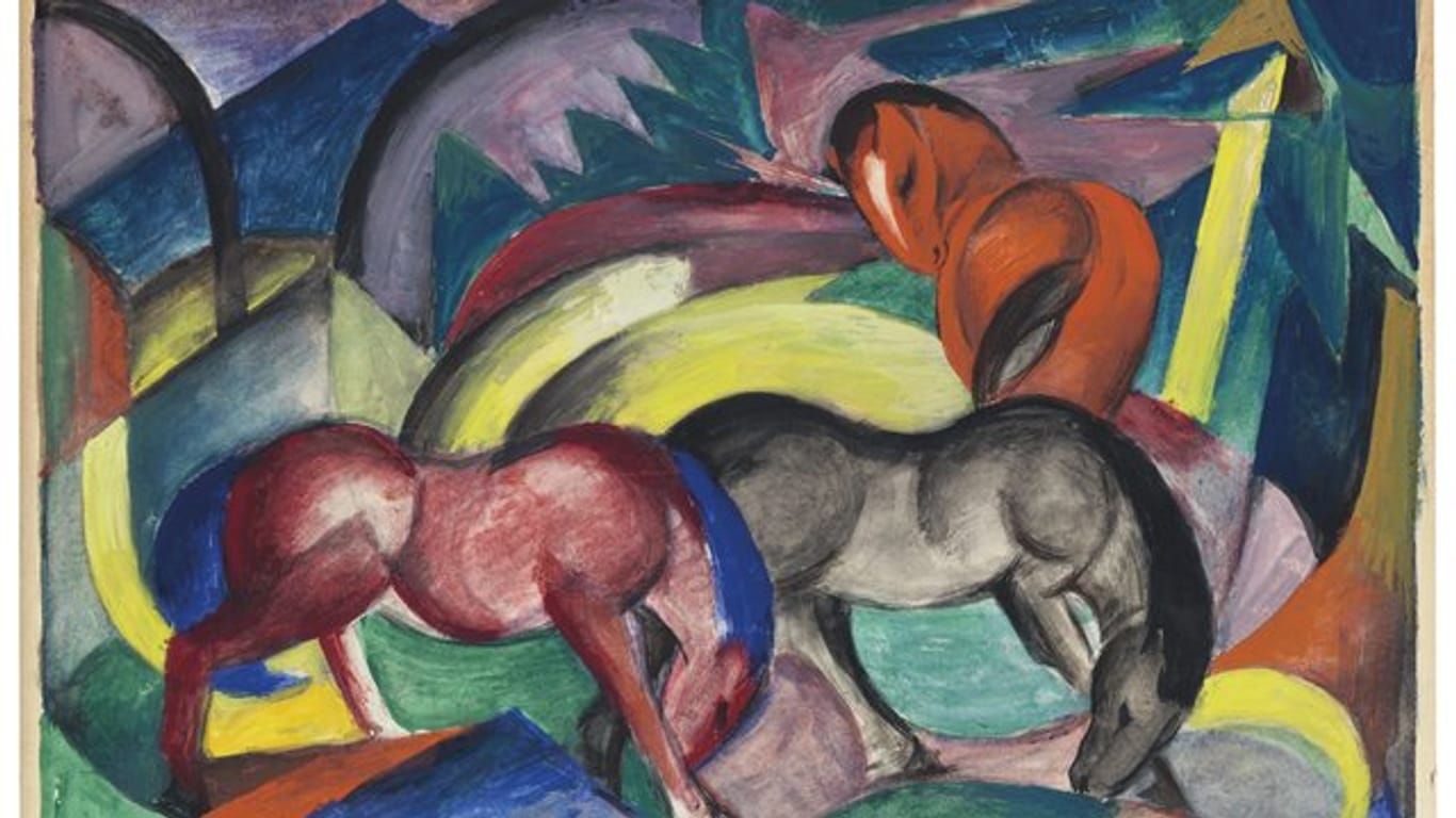 Franz Marc, Drei Pferde, 1912.