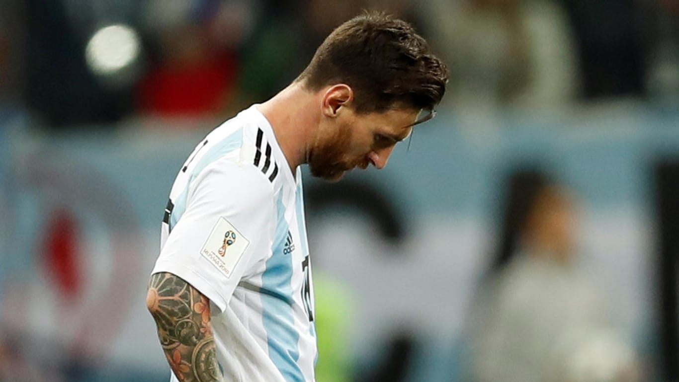 Lionel Messi ist nach der Niederlage gegen Kroatien schwer enttäuscht.