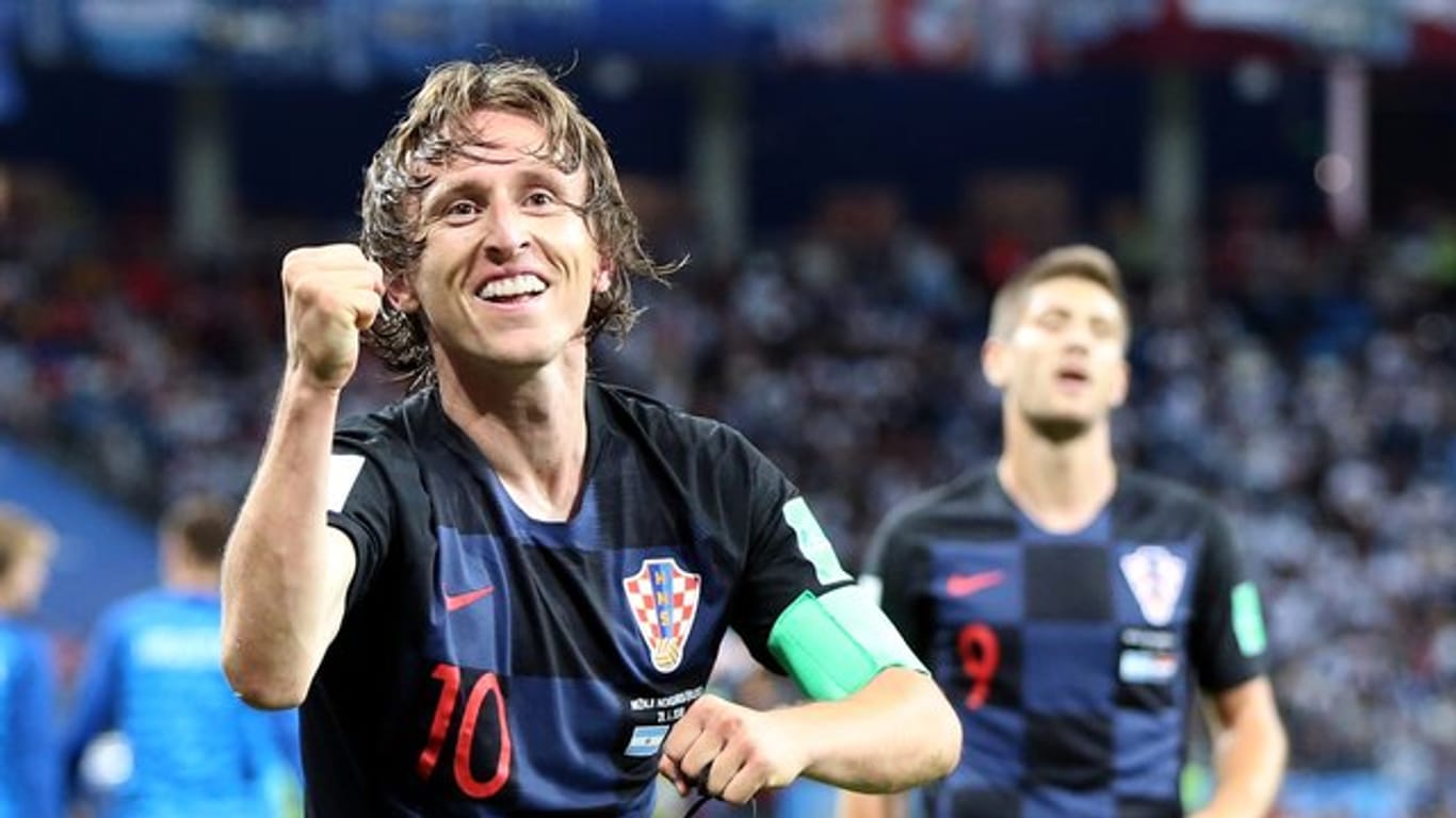Luka Modric feiert Kroatiens Einzug ins WM-Achtelfinale.