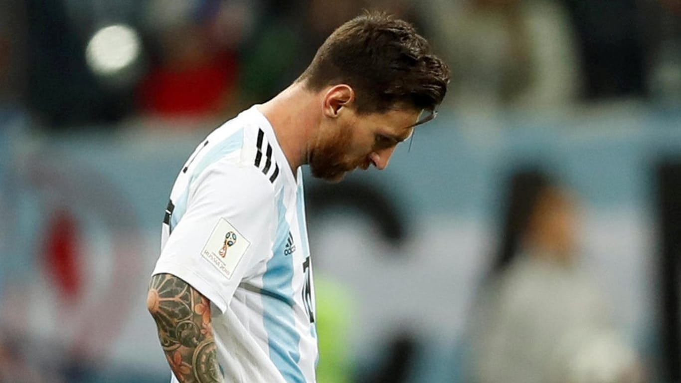 Lionel Messi nach der Niederlage gegen Kroatien