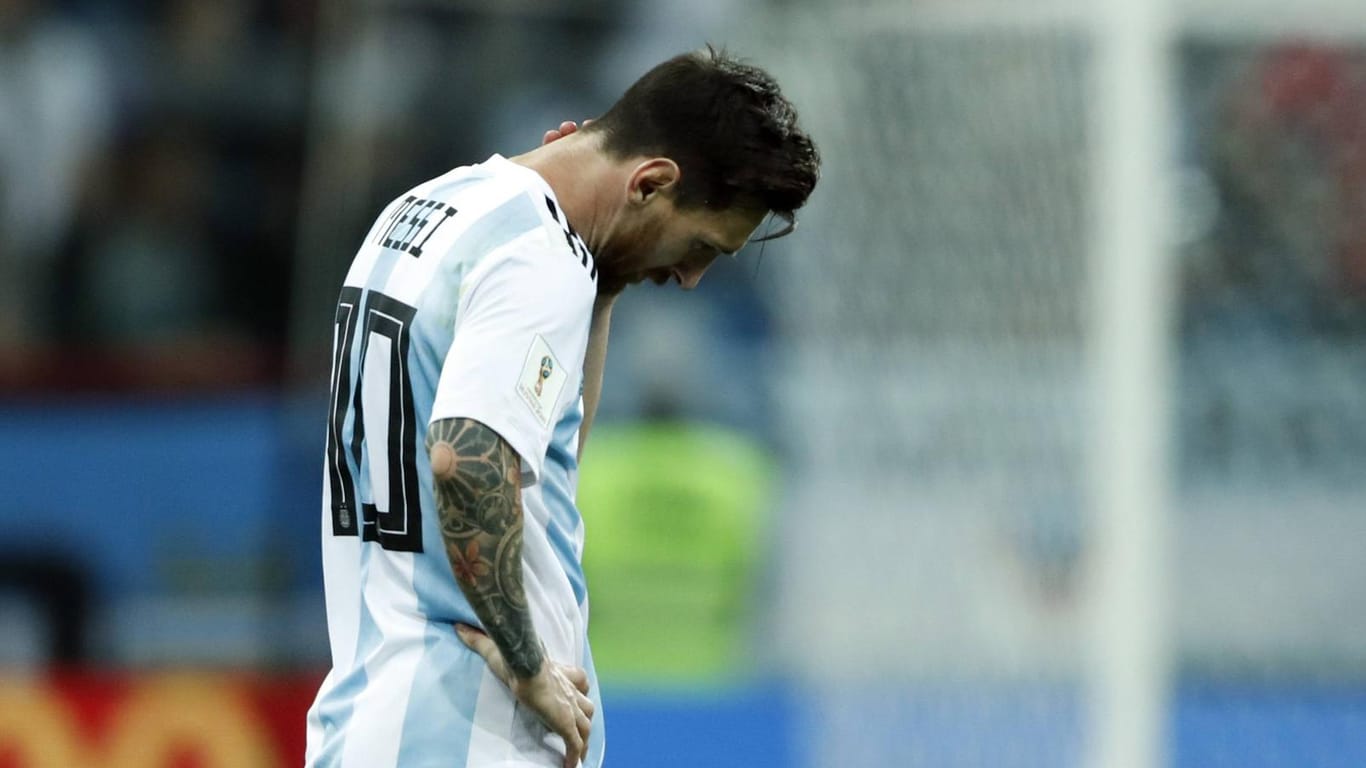 Ihm war die Trauer über die bittere Niederlage anzumerken: Lionel Messi.