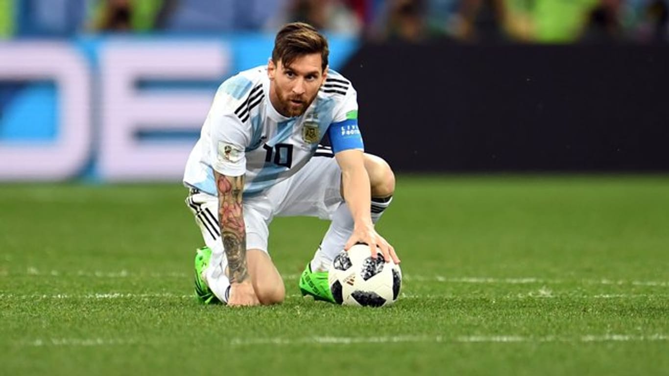 Am Boden: Argentinien-Star Lionel Messi bei der 0:3-Pleite gegen Kroatien.