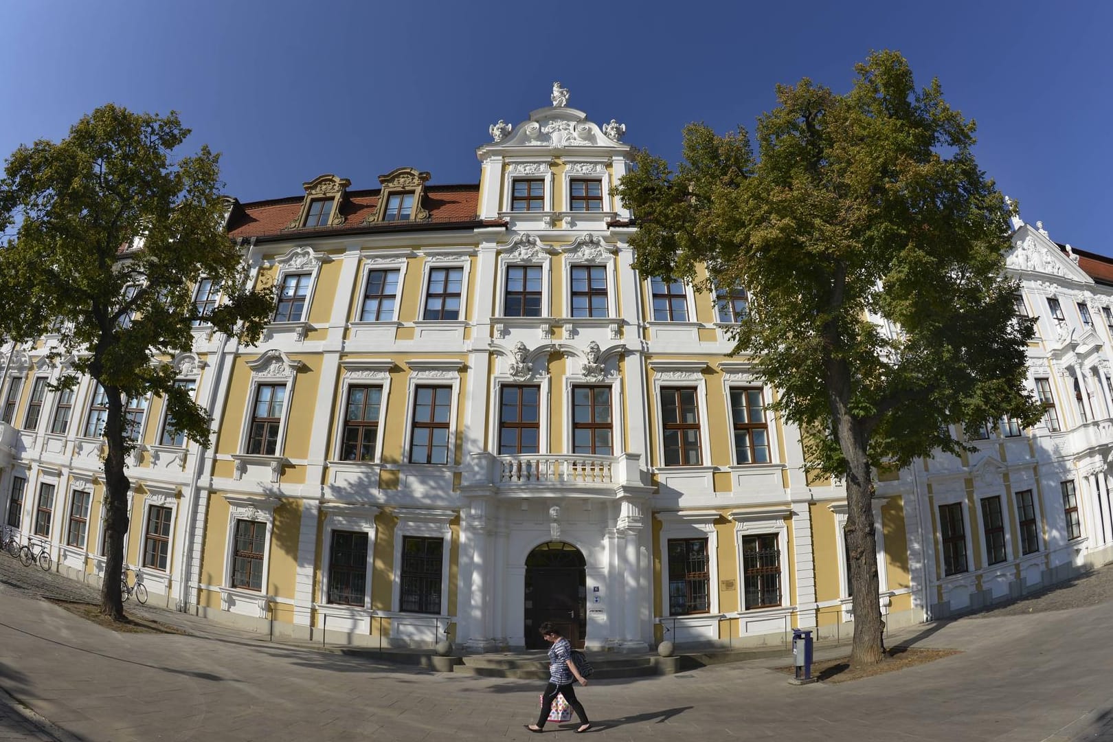 Der Innenhof des Landtags in Sachsen-Anhalt war Schauplatz der Auseinandersetzung zwischen Politikern der Links-Fraktion und einem AfD-Mitarbeiter.