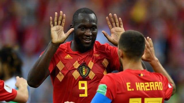 Belgische Leistungsträger und sich: Torjäger Romelu Lukaku (M) und Kapitän Eden Hazard.