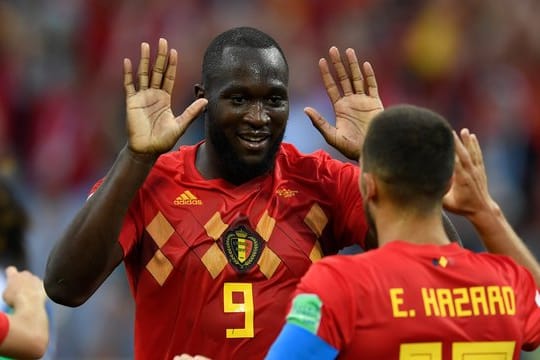 Belgische Leistungsträger und sich: Torjäger Romelu Lukaku (M) und Kapitän Eden Hazard.