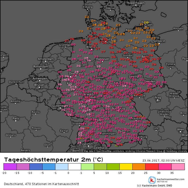 Hochsommer in Deutschland: Mit Ausnahme des Nordens ätzte die Republik vor einem Jahr über die Hitze.