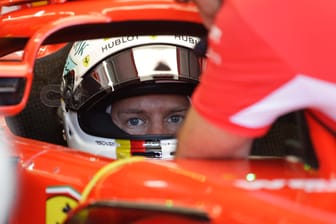 Sebastian Vettel in Le Castallet: Auch beim zweiten Freien Training konnte der Ferrari-Pilot nicht überzeugen.