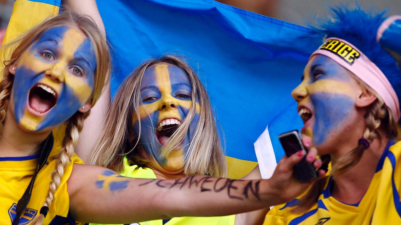 Schwedische Fans.