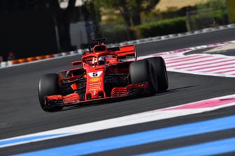 Sebastian Vettel, im Ferrari.