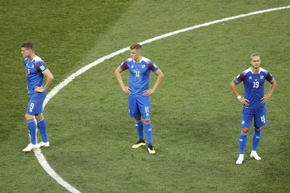 Die Isländer waren nach der 0:2-Pleite gegen Nigeria enttäuscht.