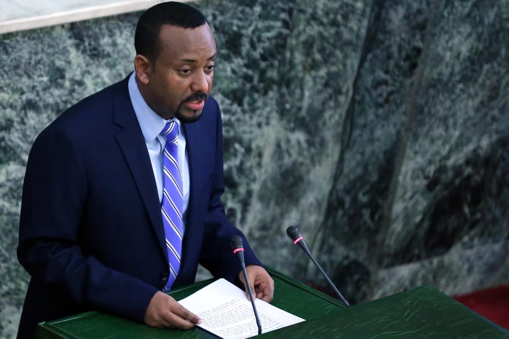 Premierminister Abiy Ahmed im äthiopischen Parlament: Der Anschlag sei "gut orchestriert" gewesen.