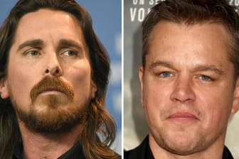 Christian Bale (l) und Matt Damon werden bald gemeinsam vor der Kamera stehen.
