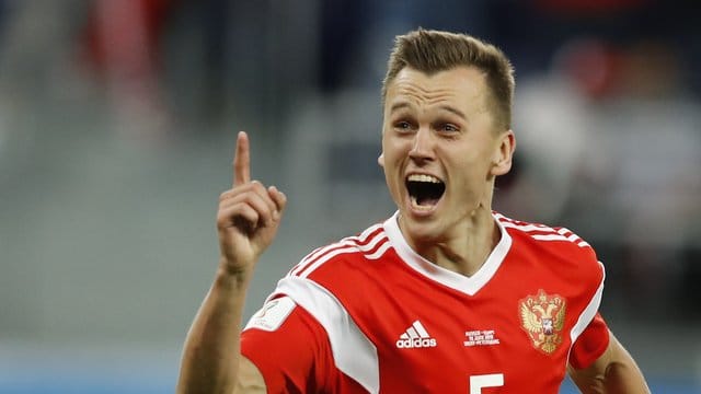 Der Russe Denis Tscheryschew traf auch gegen Ägypten.