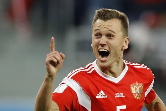 Der Russe Denis Tscheryschew traf auch gegen Ägypten.