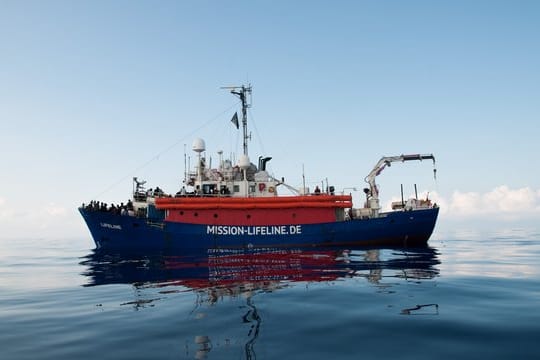 Die "Liefeline" im Mittelmeer unweit von Malta.