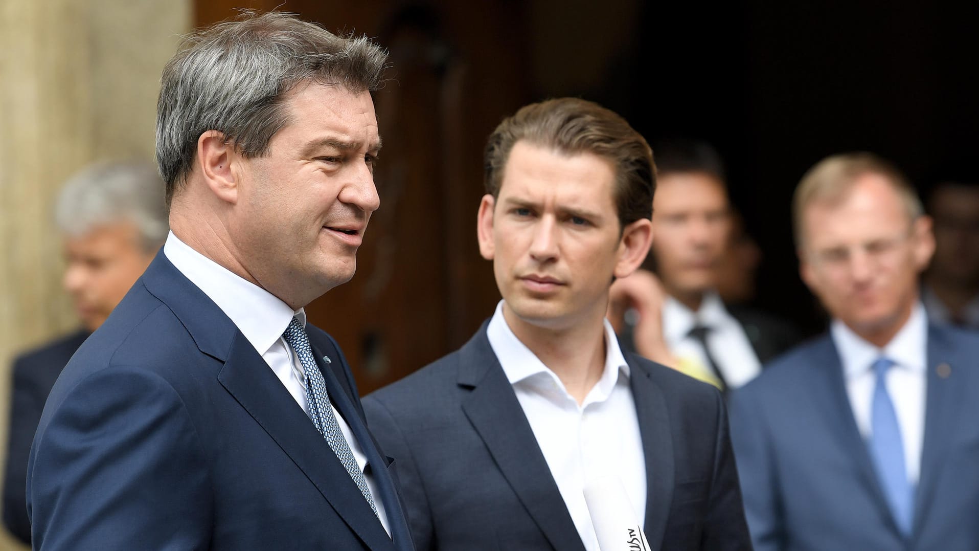 Bayerns Ministerpräsident Söder und der österreichische Bundeskanzler Sebastian Kurz: Wie willig ist die angebliche "Achse der Willigen" wirklich?