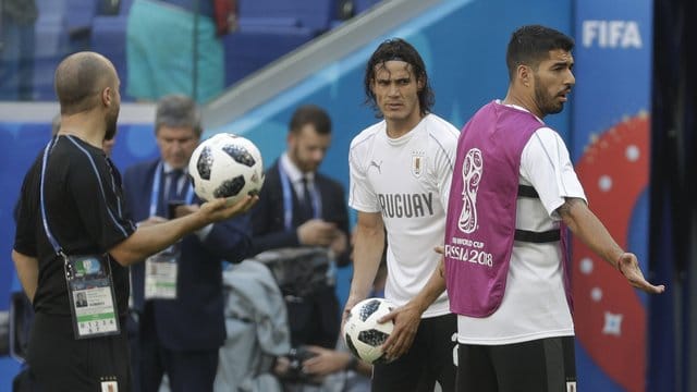Wollen weiter für Furore bei der WM sorgen: Uruguays Luis Suarez (r) und Edinson Cavani. Wollen weiter für Furore bei der WM sorgen: Uruguays Luis Suarez (r) und Edinson Cavani.