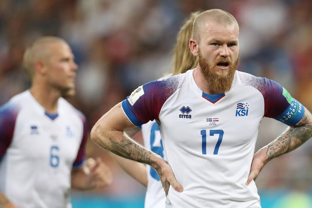 Frust bei Aron Gunnarsson: Für Island ist die WM nach dem 1:2 gegen Kroatien beendet.